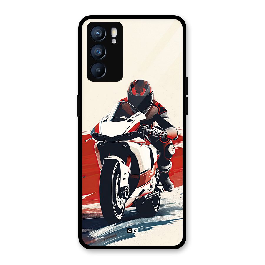 Motosport Rider Glass Back Case for Oppo Reno6 5G