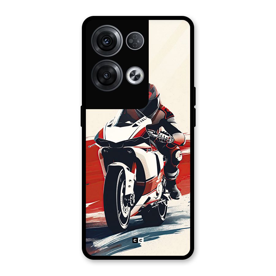 Motosport Rider Glass Back Case for Oppo Reno8 Pro 5G