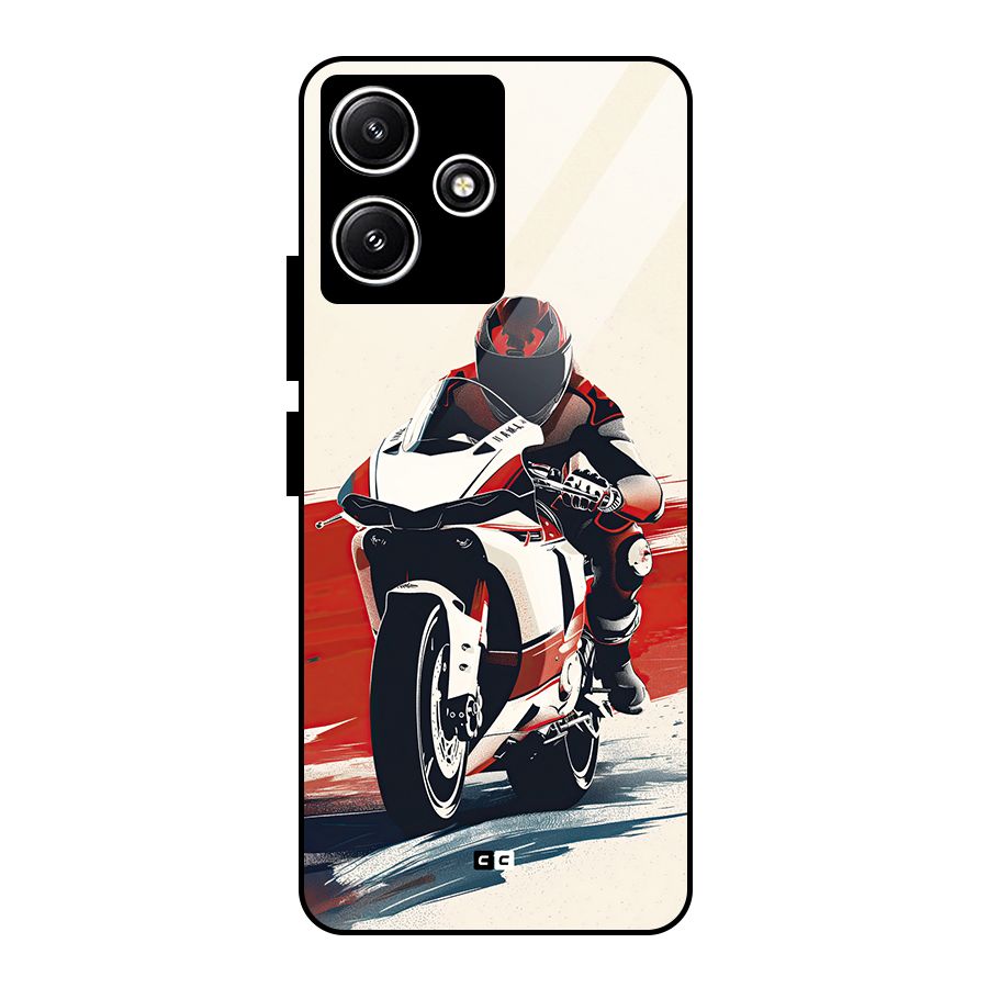 Motosport Rider Glass Back Case for Poco M6 Pro