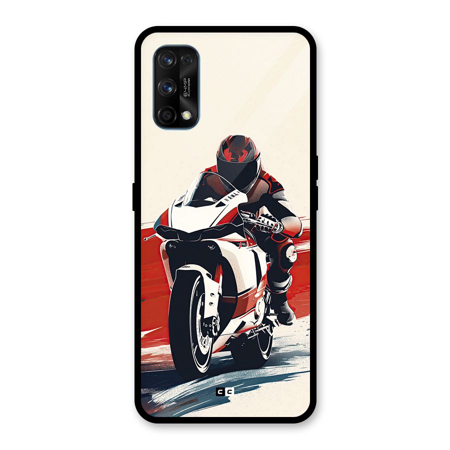 Motosport Rider Glass Back Case for Realme 7 Pro