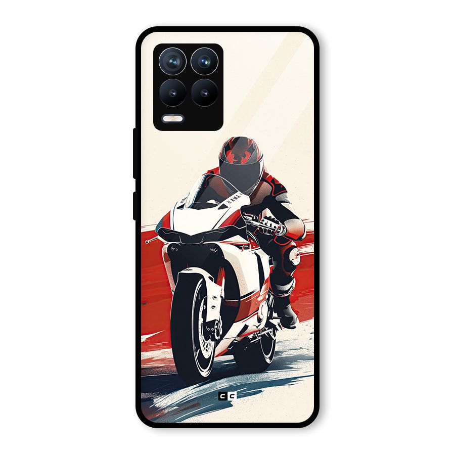 Motosport Rider Glass Back Case for Realme 8