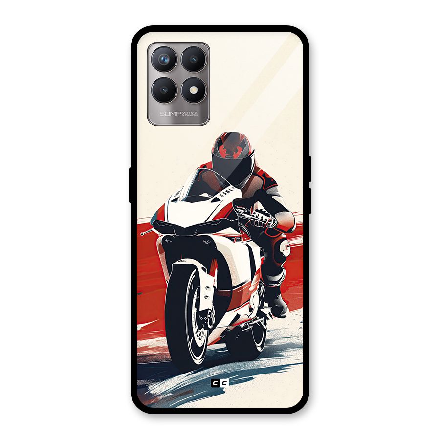 Motosport Rider Glass Back Case for Realme 8i