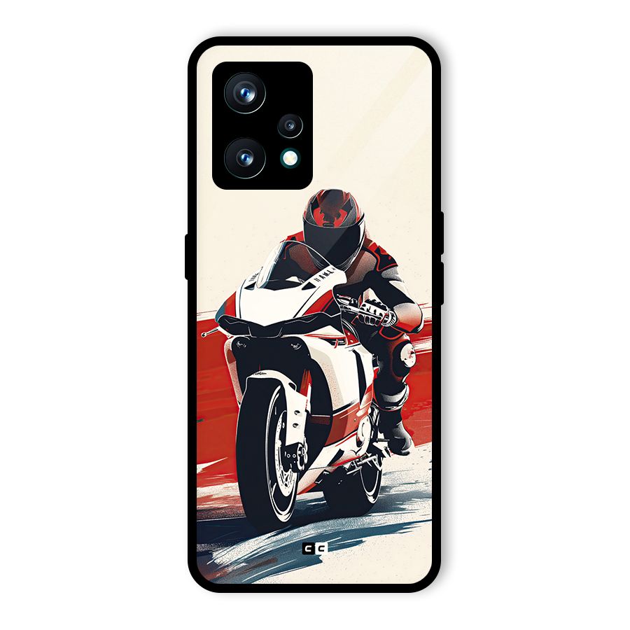 Motosport Rider Glass Back Case for Realme 9 Pro Plus 5G