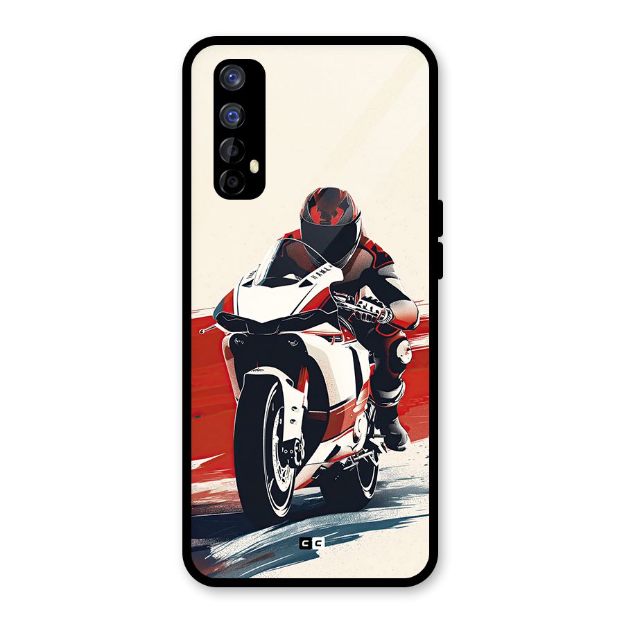 Motosport Rider Glass Back Case for Realme Narzo 20 Pro