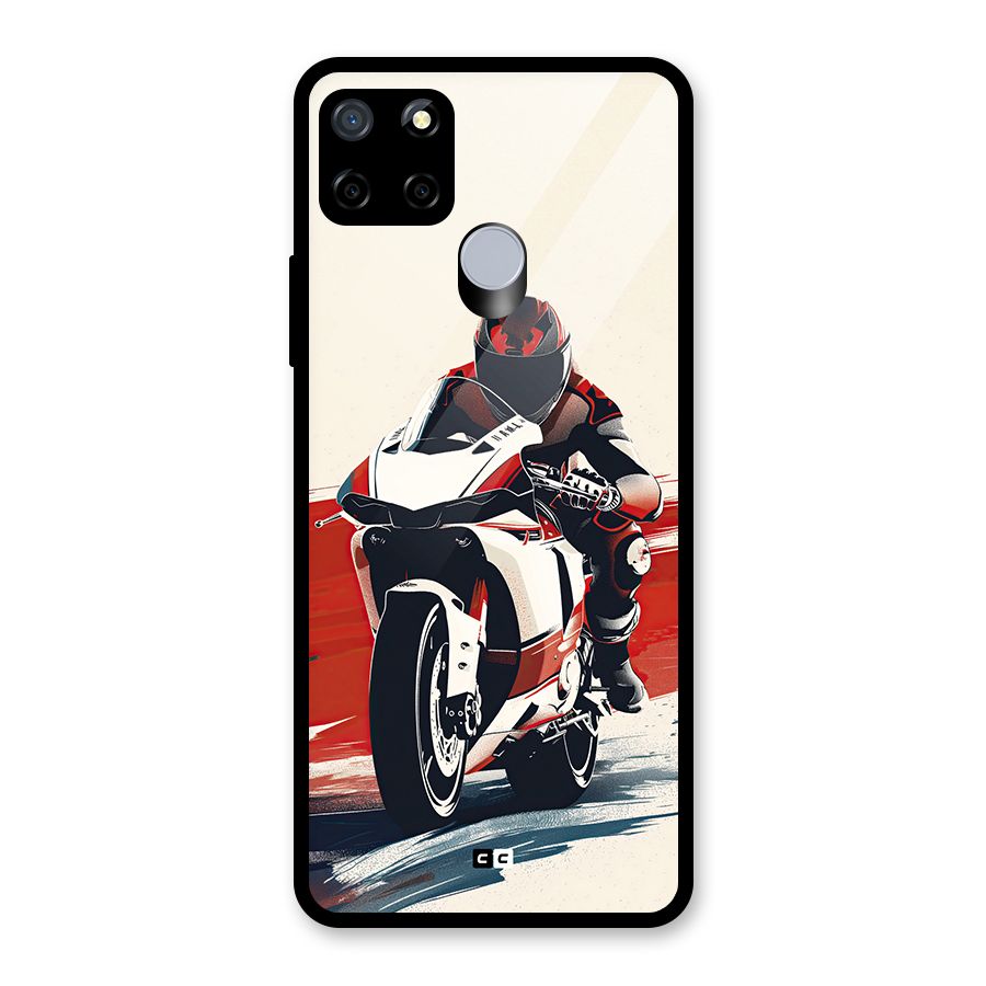 Motosport Rider Glass Back Case for Realme Narzo 30A