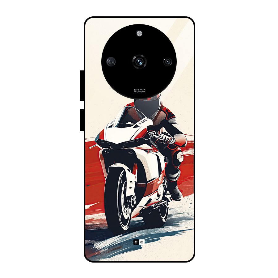 Motosport Rider Glass Back Case for Realme Narzo 60 5G