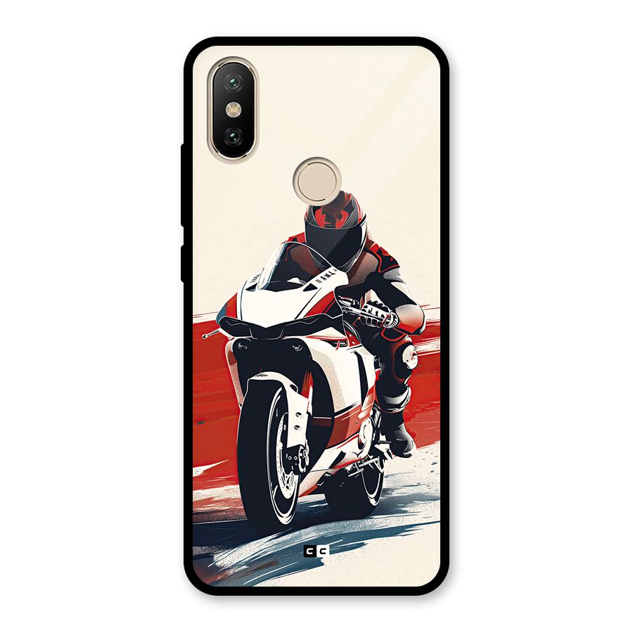 Motosport Rider Glass Back Case for Redmi A2