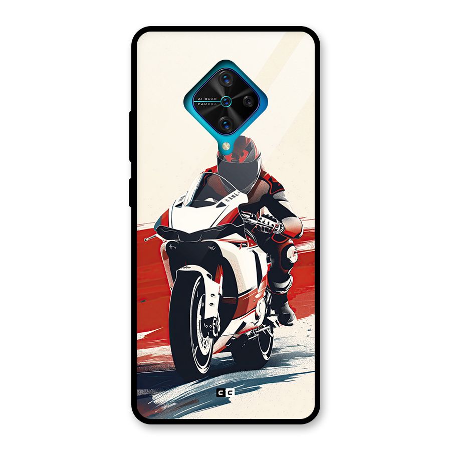 Motosport Rider Glass Back Case for Vivo S1 Pro