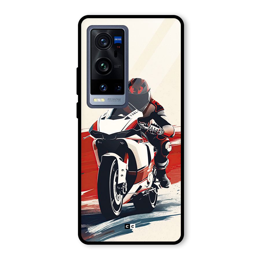 Motosport Rider Glass Back Case for Vivo X60 Pro Plus