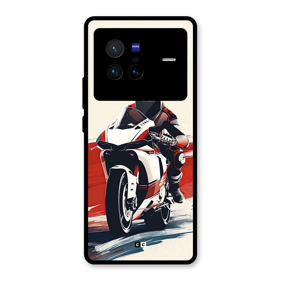 Motosport Rider Glass Back Case for Vivo X80
