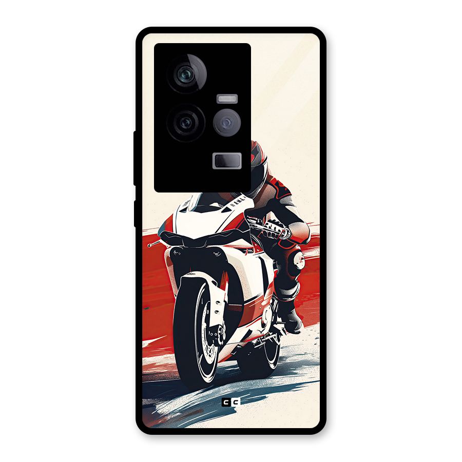 Motosport Rider Glass Back Case for Vivo iQOO 11 5G
