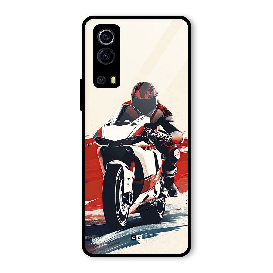 Motosport Rider Glass Back Case for Vivo iQOO Z3