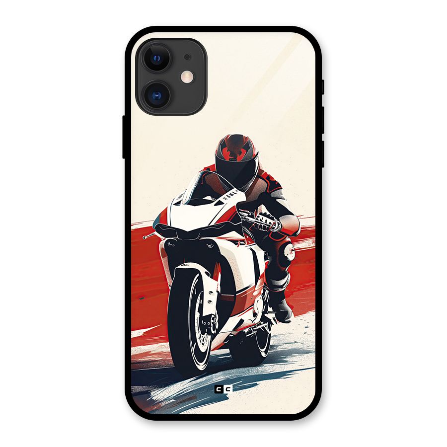 Motosport Rider Glass Back Case for iPhone 11