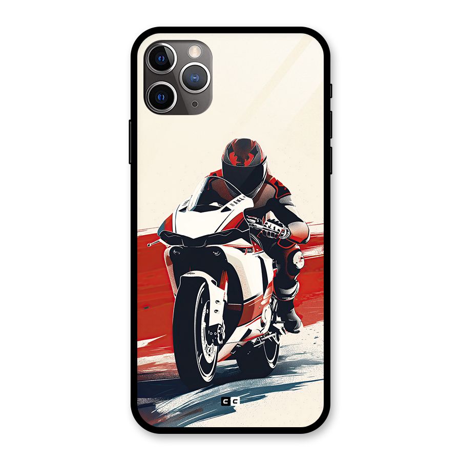 Motosport Rider Glass Back Case for iPhone 11 Pro Max