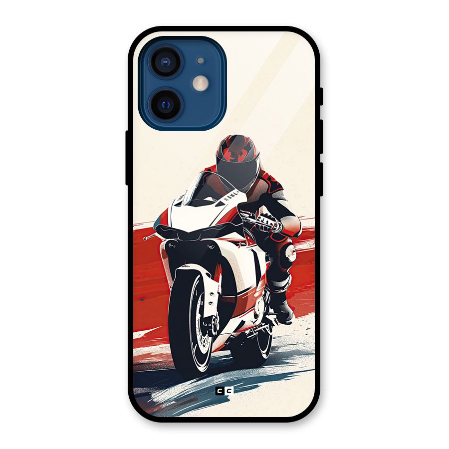 Motosport Rider Glass Back Case for iPhone 12 Mini