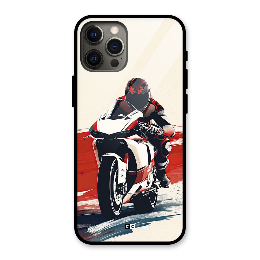 Motosport Rider Glass Back Case for iPhone 12 Pro Max