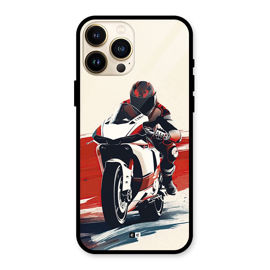 Motosport Rider Glass Back Case for iPhone 13 Pro Max