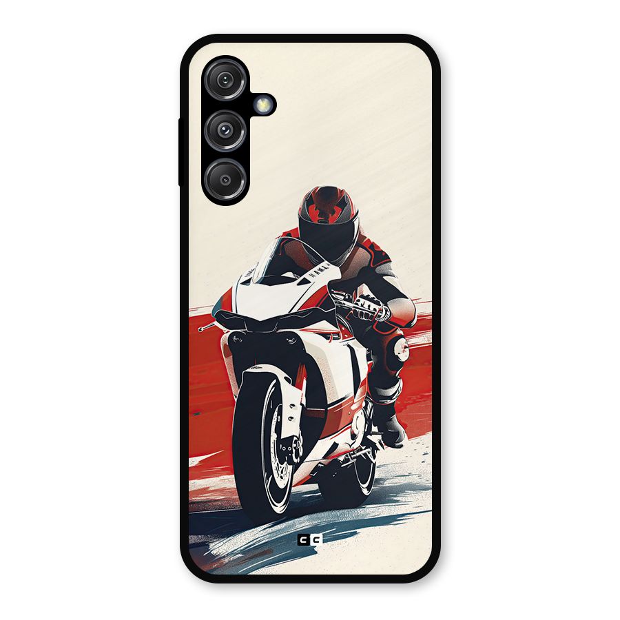 Motosport Rider Metal Back Case for Galaxy M34 5G
