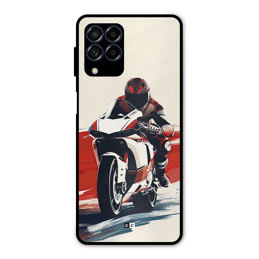 Motosport Rider Metal Back Case for Galaxy M53 5G