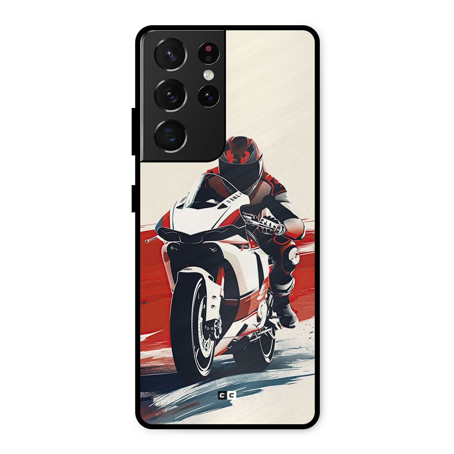 Motosport Rider Metal Back Case for Galaxy S21 Ultra 5G