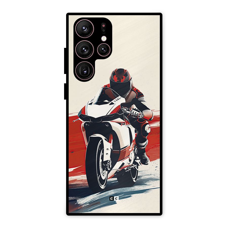 Motosport Rider Metal Back Case for Galaxy S22 Ultra 5G