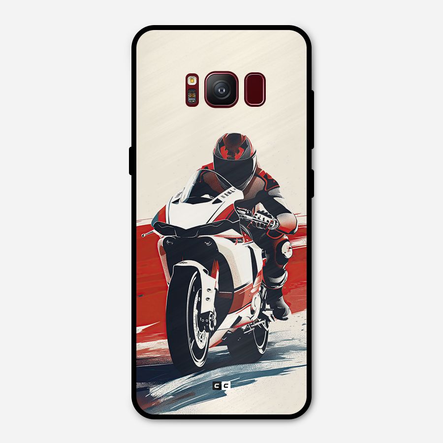 Motosport Rider Metal Back Case for Galaxy S8