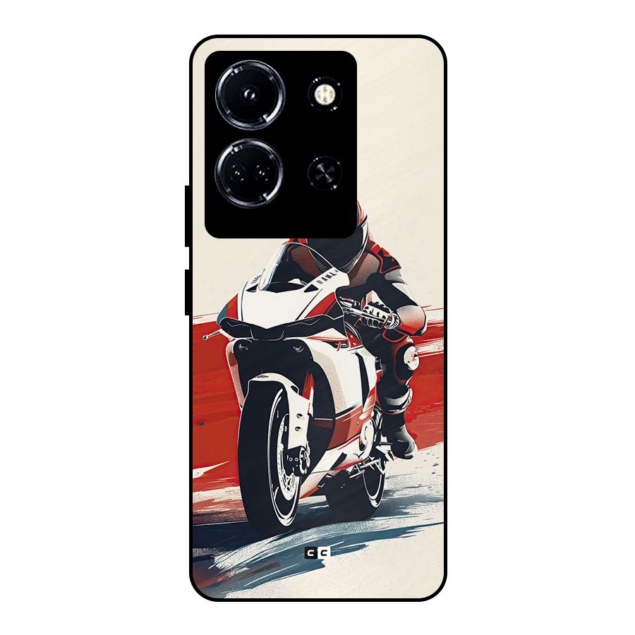 Motosport Rider Metal Back Case for Infinix Note 30 5G