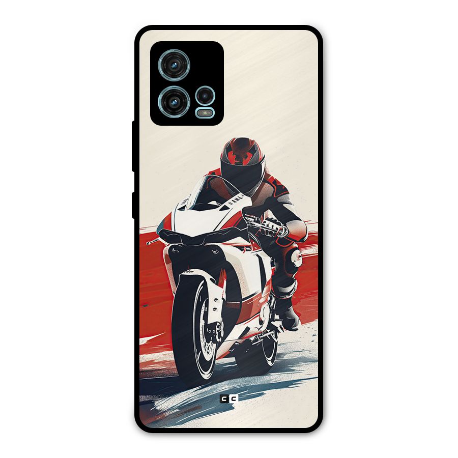 Motosport Rider Metal Back Case for Moto G72