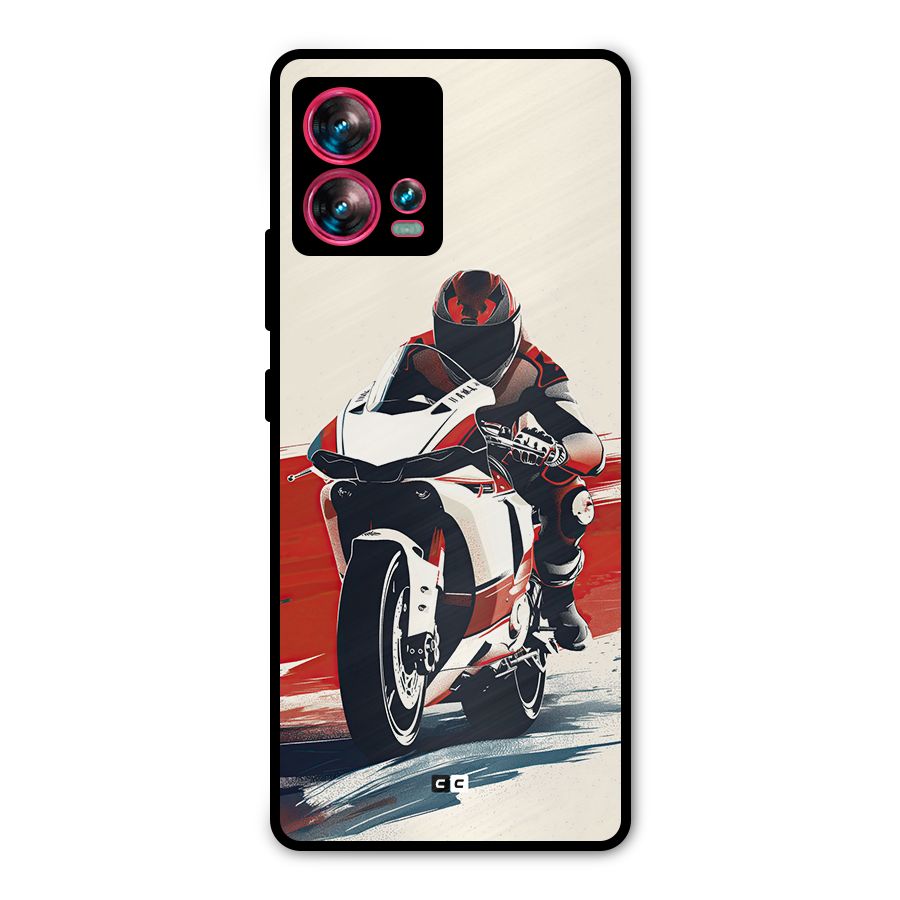 Motosport Rider Metal Back Case for Motorola Edge 30 Fusion