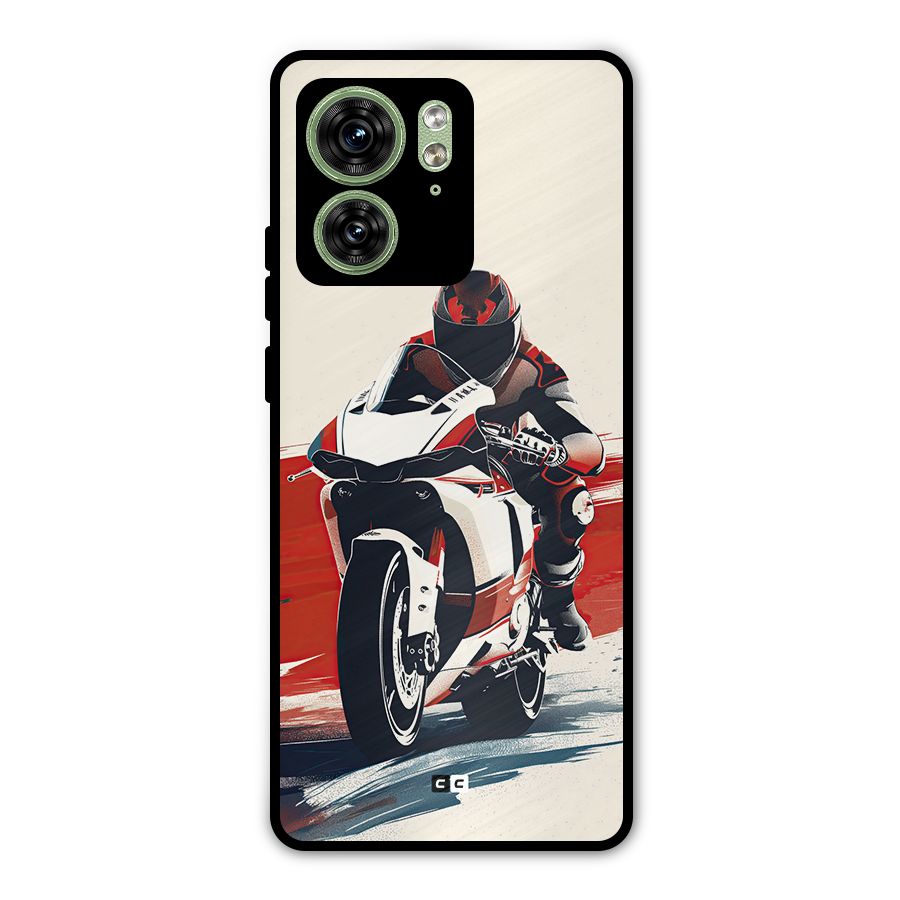 Motosport Rider Metal Back Case for Motorola Edge 40 5G