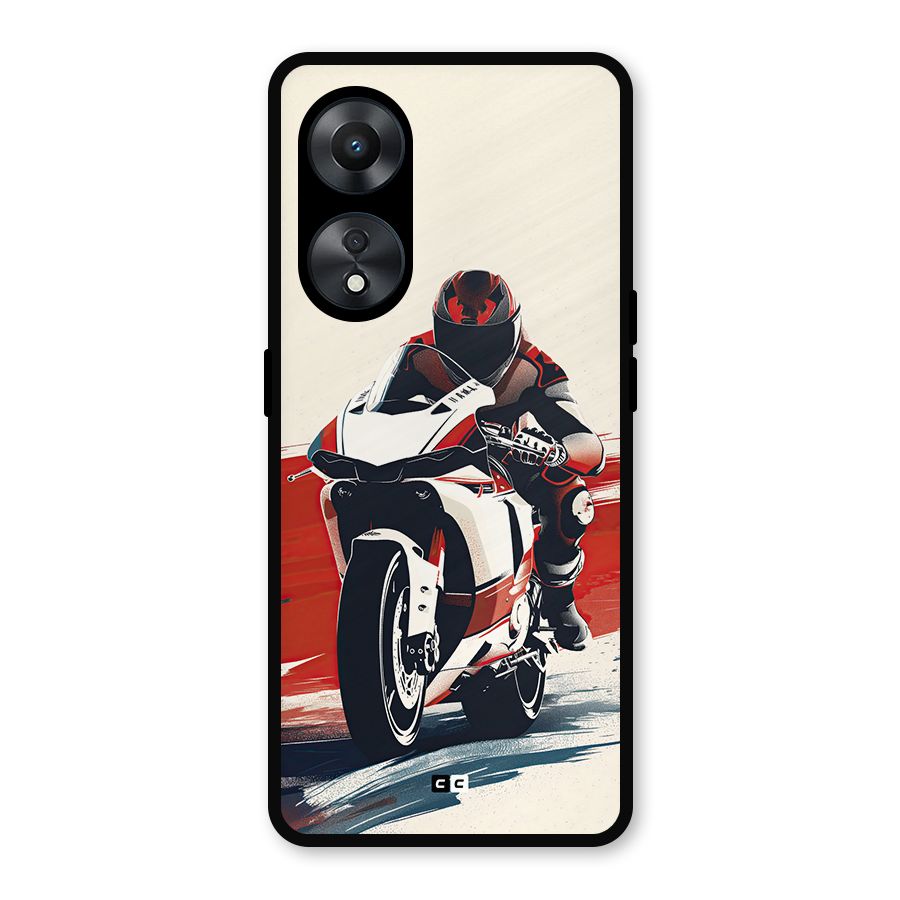 Motosport Rider Metal Back Case for Oppo A78