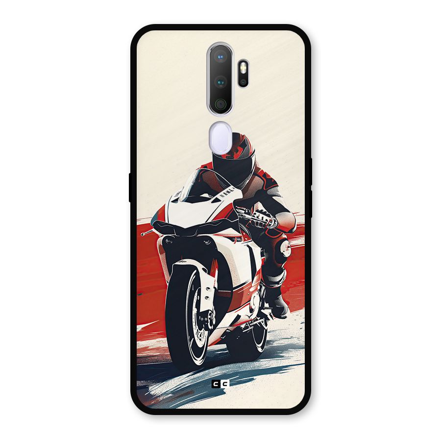 Motosport Rider Metal Back Case for Oppo A9 (2020)