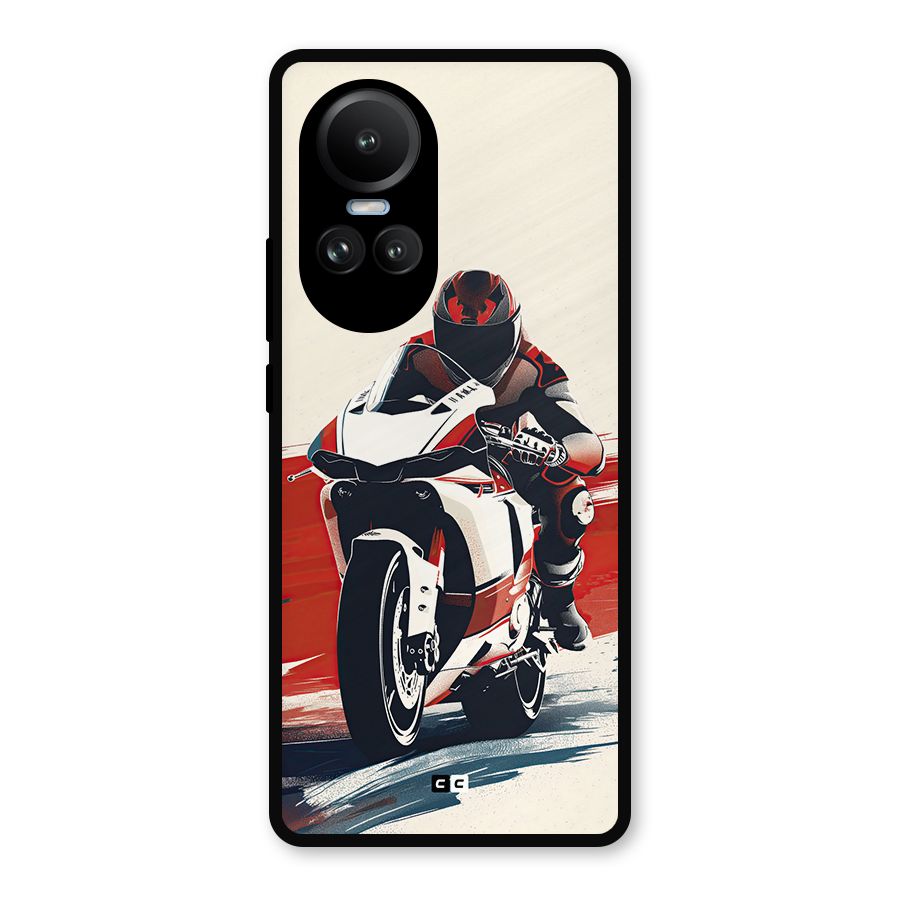 Motosport Rider Metal Back Case for Oppo Reno10 Pro