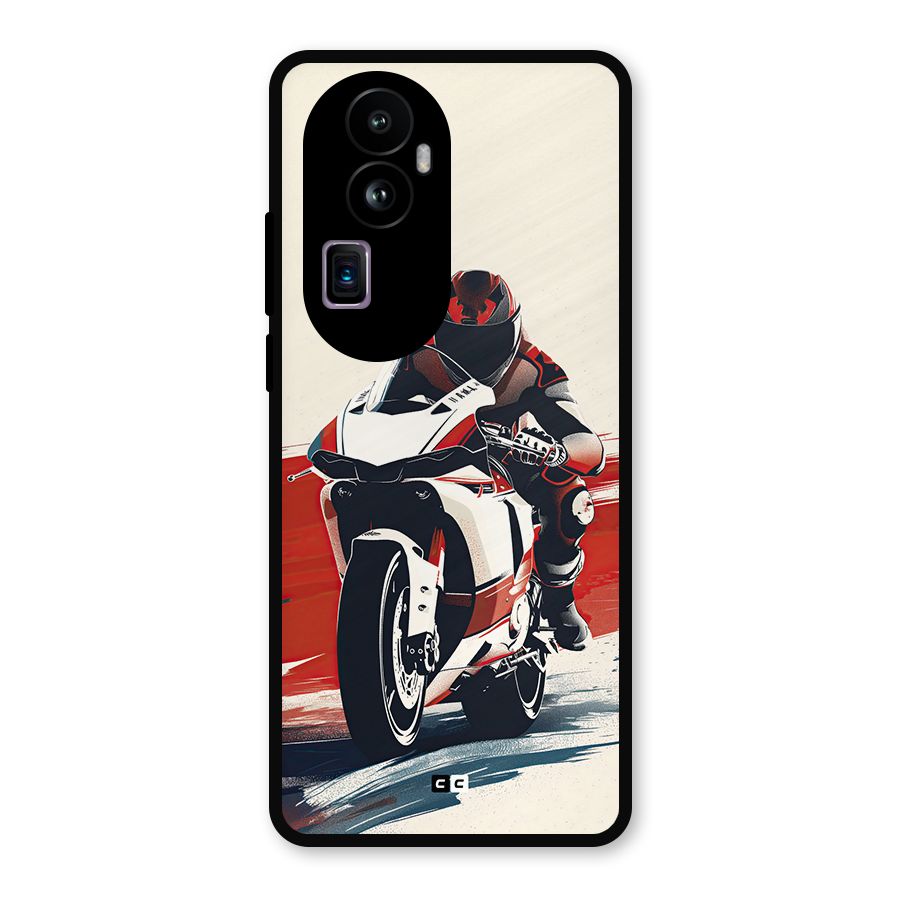Motosport Rider Metal Back Case for Oppo Reno10 Pro Plus