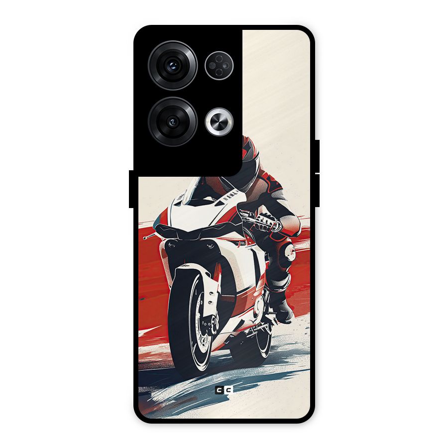 Motosport Rider Metal Back Case for Oppo Reno8 Pro 5G