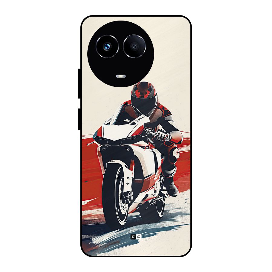 Motosport Rider Metal Back Case for Realme 11X