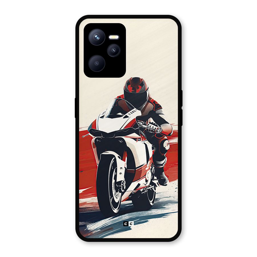 Motosport Rider Metal Back Case for Realme C35