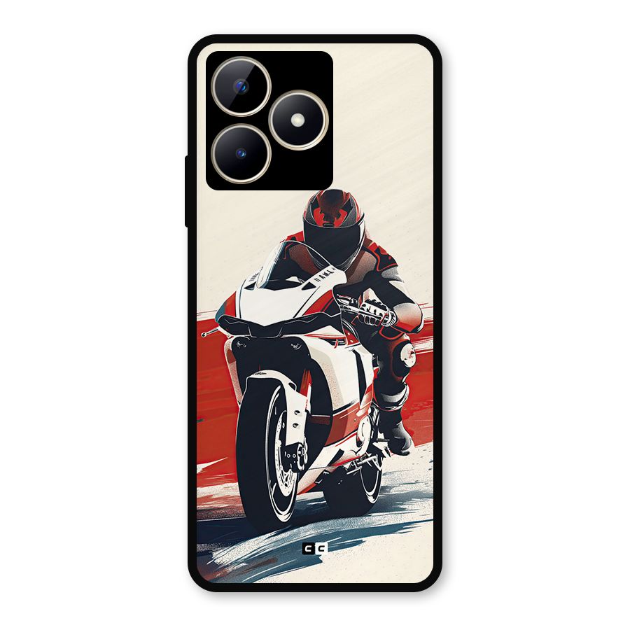 Motosport Rider Metal Back Case for Realme C53