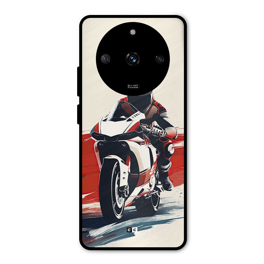 Motosport Rider Metal Back Case for Realme Narzo 60 5G