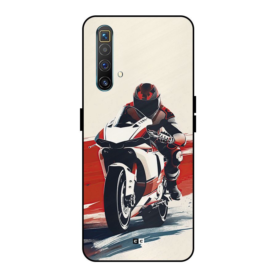 Motosport Rider Metal Back Case for Realme X3
