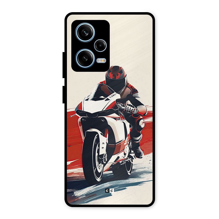 Motosport Rider Metal Back Case for Redmi Note 12 Pro