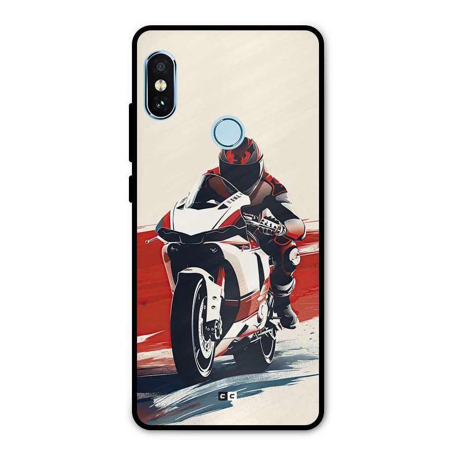Motosport Rider Metal Back Case for Redmi Note 5 Pro