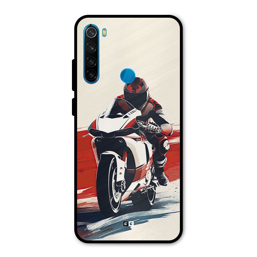 Motosport Rider Metal Back Case for Redmi Note 8