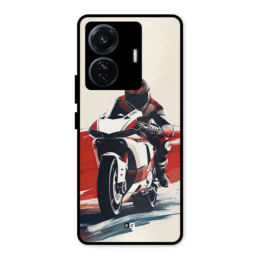 Motosport Rider Metal Back Case for Vivo T1 Pro