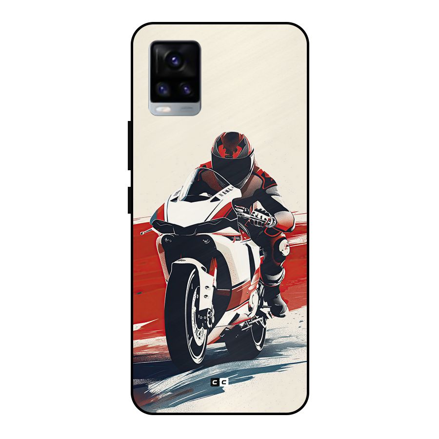Motosport Rider Metal Back Case for Vivo V20