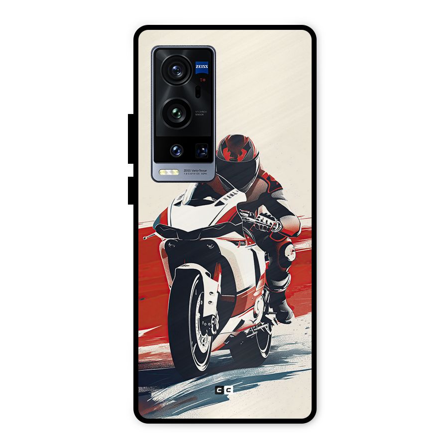 Motosport Rider Metal Back Case for Vivo X60 Pro Plus