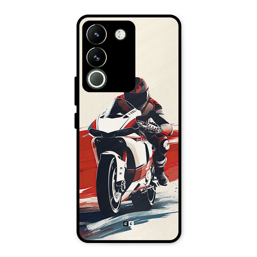 Motosport Rider Metal Back Case for Vivo Y200