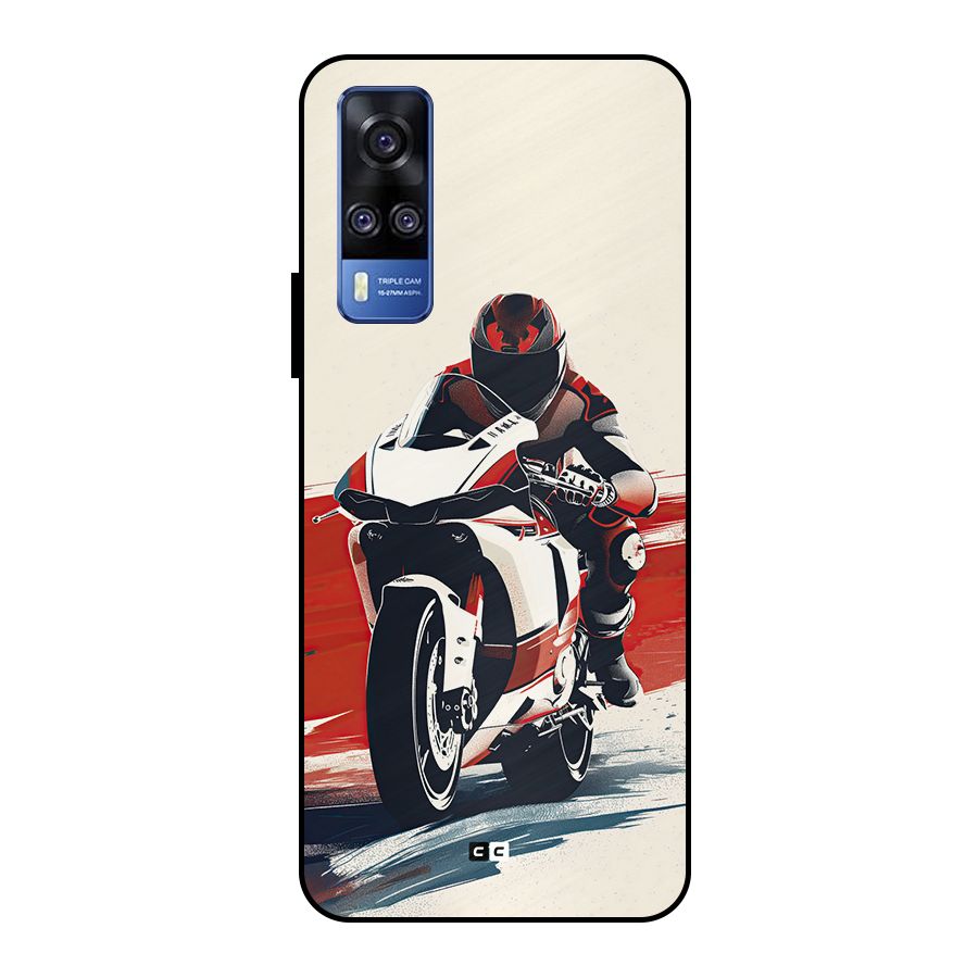 Motosport Rider Metal Back Case for Vivo Y51