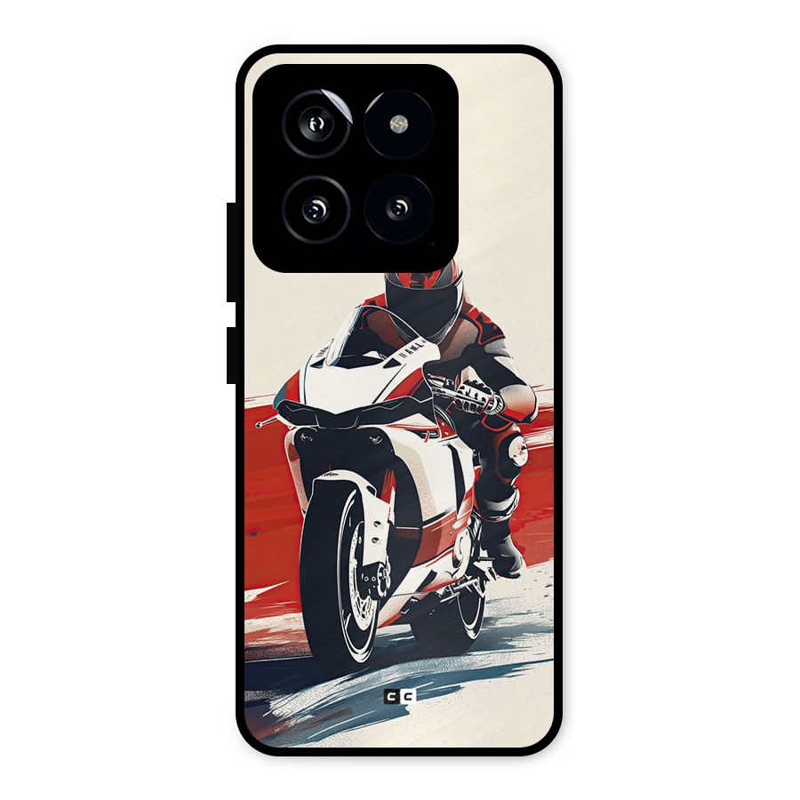 Motosport Rider Metal Back Case for Xiaomi 14