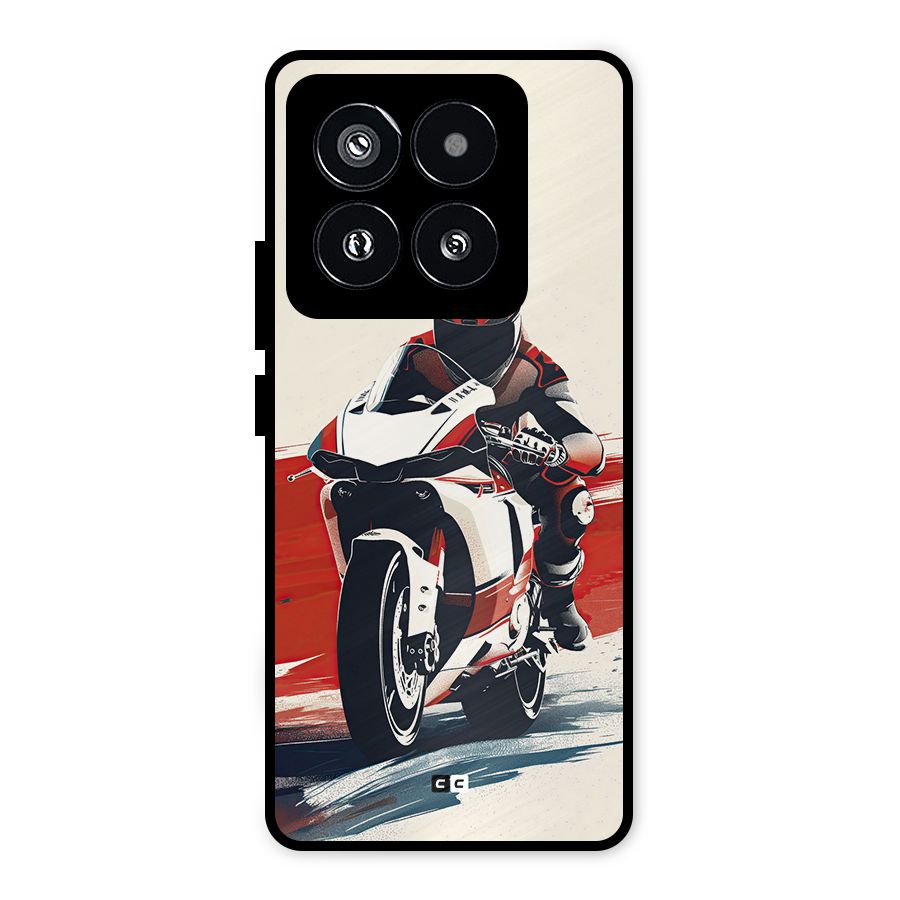 Motosport Rider Metal Back Case for Xiaomi 14 Pro